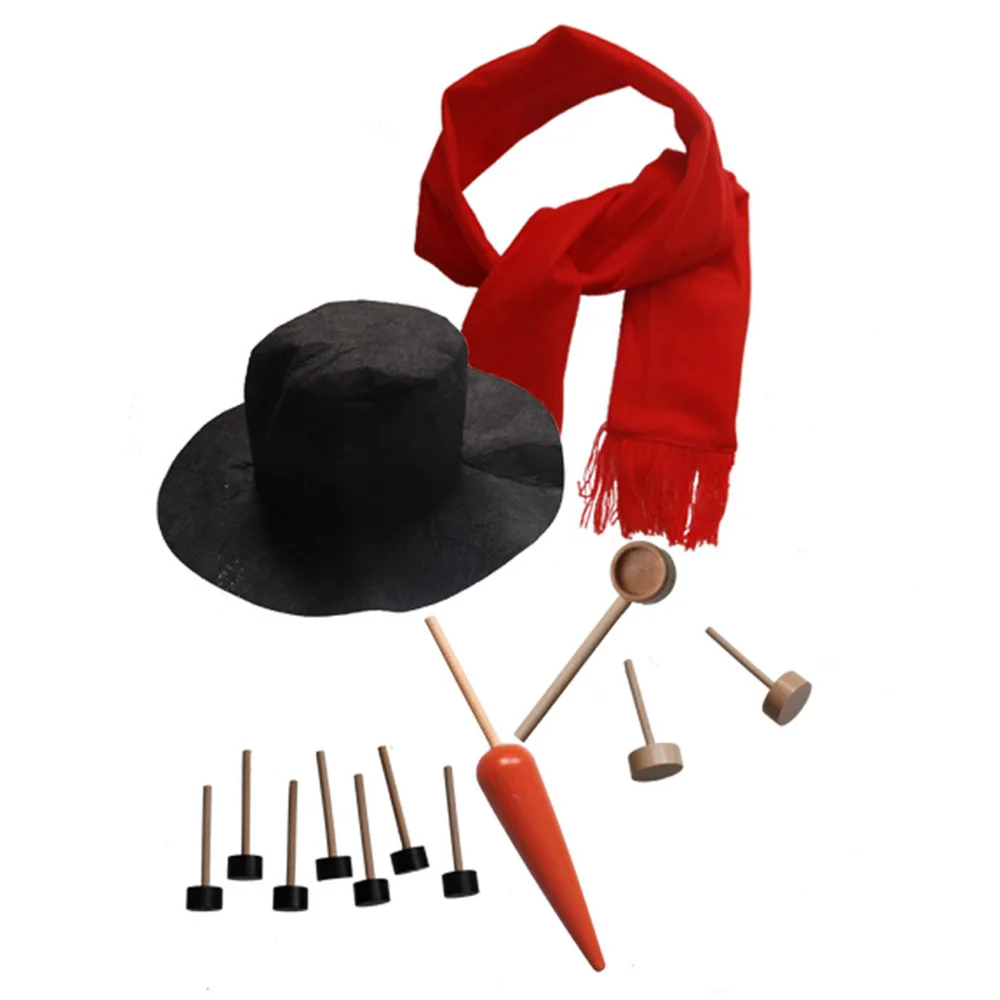 

13pcs Simulation Christmas Snowman Dress Up Set Accessories Funny Make Snowmen Family Tool Kit Decorative Suit