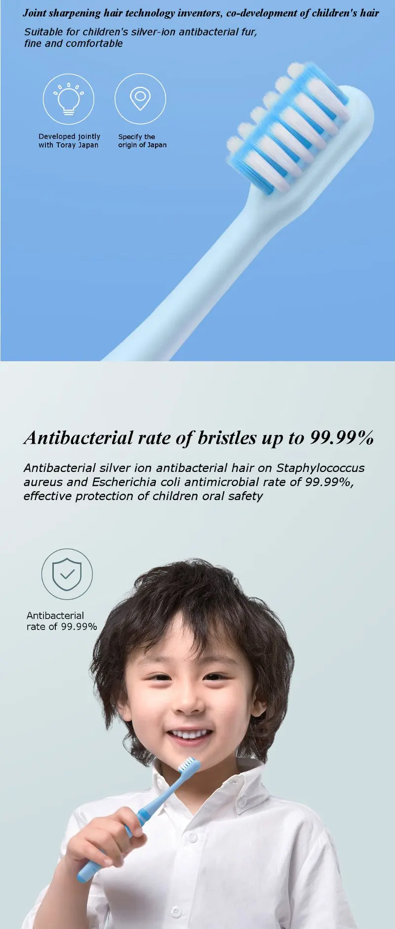 Xiaomi Children's Toothbrush Antibacterial Toughness Safe