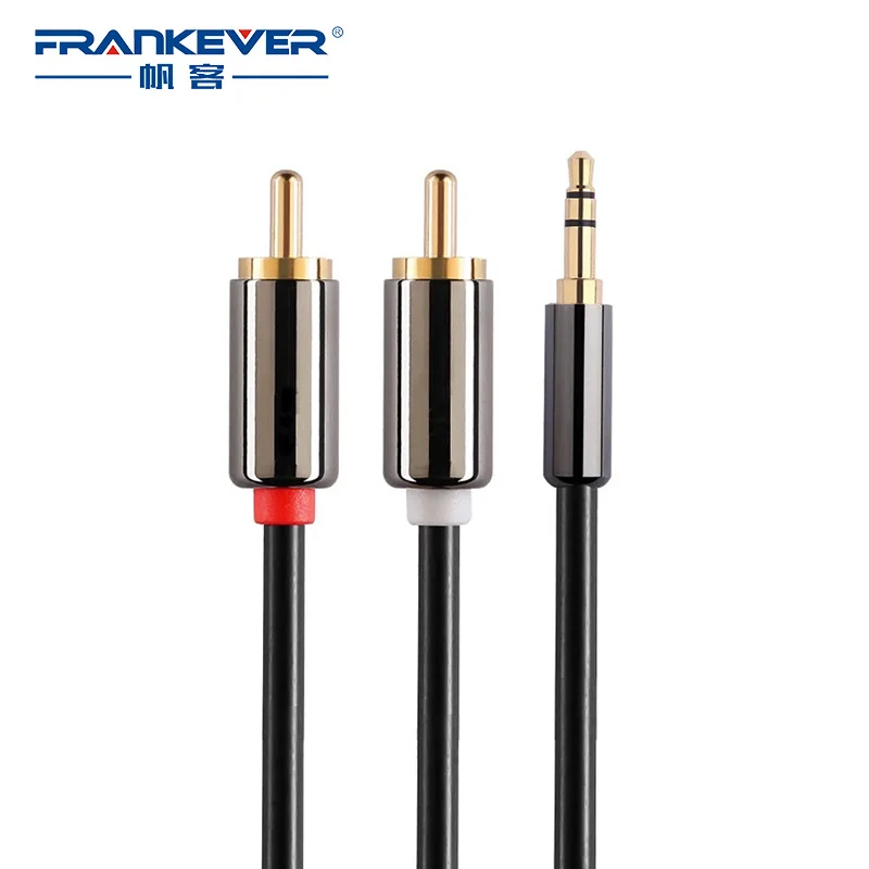 Купить FrankEver 2RCA до 3,5 аудио кабель 3,5 мм AUX RCA кабель для автомобиля телефонный усилитель для наушников Динамик штекерным мужской 1 5 м