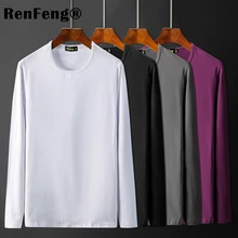 Нижнее белье Мужская одежда майки мужские футболки мода длинный рукав пустая рубашка мужской большой размер внутренний топ