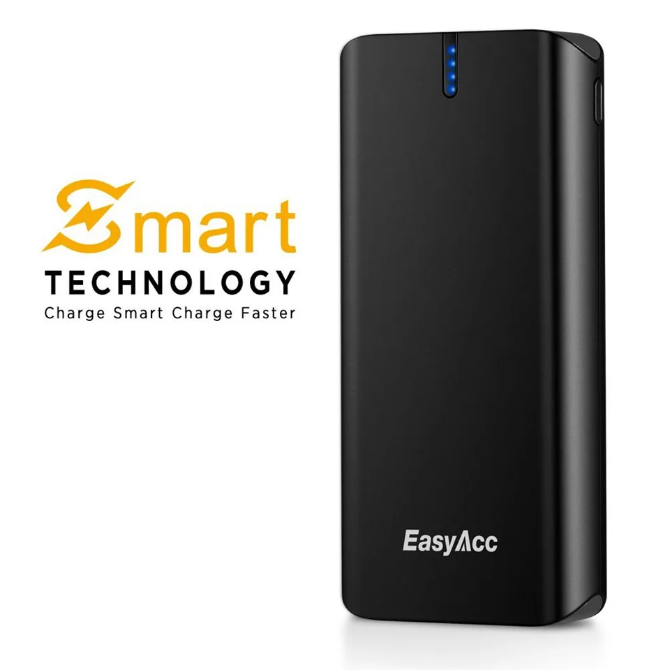Easyacc Quick Charge 20000 мАч PowerBank 18650 Внешний Батарея 3 Порты быстро Smart Travel Зарядное устройство для iPhone 7 6 6 s Xiaomi MI5