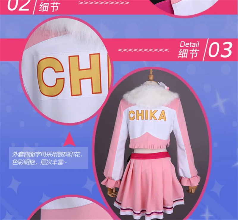2019 Аниме Любовь жить солнце Aqours чудо волна платье таками тика косплэй костюм топы Корректирующие + юбка головной убор