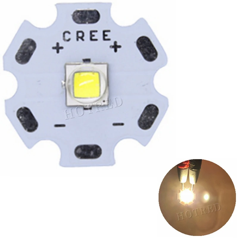 Cree XLamp XM-L2 XML2 T6 10 Вт Холодный белый 6500 к высокая мощность светодиодный светильник излучатель диод для вспышки светильник на 16 мм черный или белый PCB