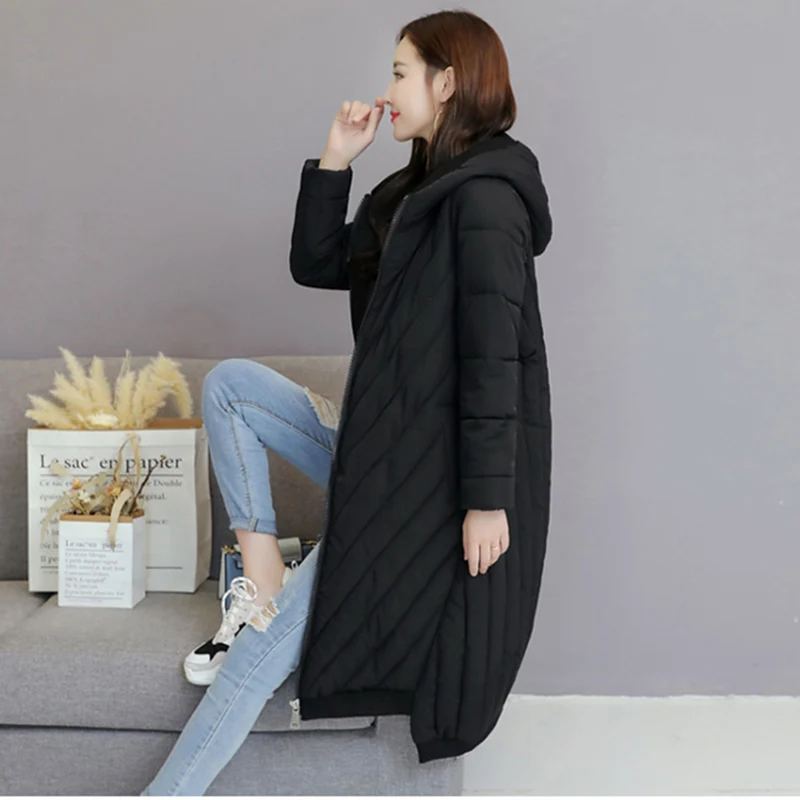 Women's Winter Plus size 4XL Down jackets Fashion Loose parka women down winter Hooded coat Warm Jacket Female Overcoat Parkas