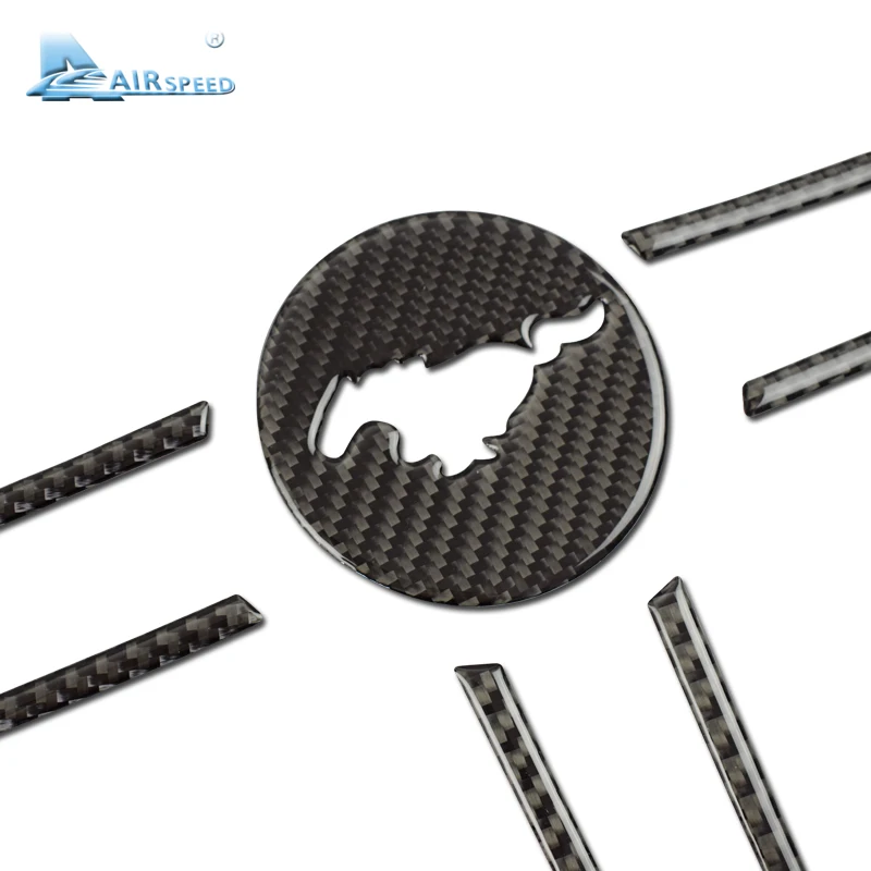 Price Airspeed Carbon Fiber Steering Wheel Emblem for Ford Mustang Car Stickers Car Styling 2015 2016 2017 Auto Accessories