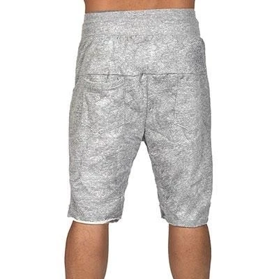 Men's Jersey Drawstring Shorts with Pockets Gray Black (2)