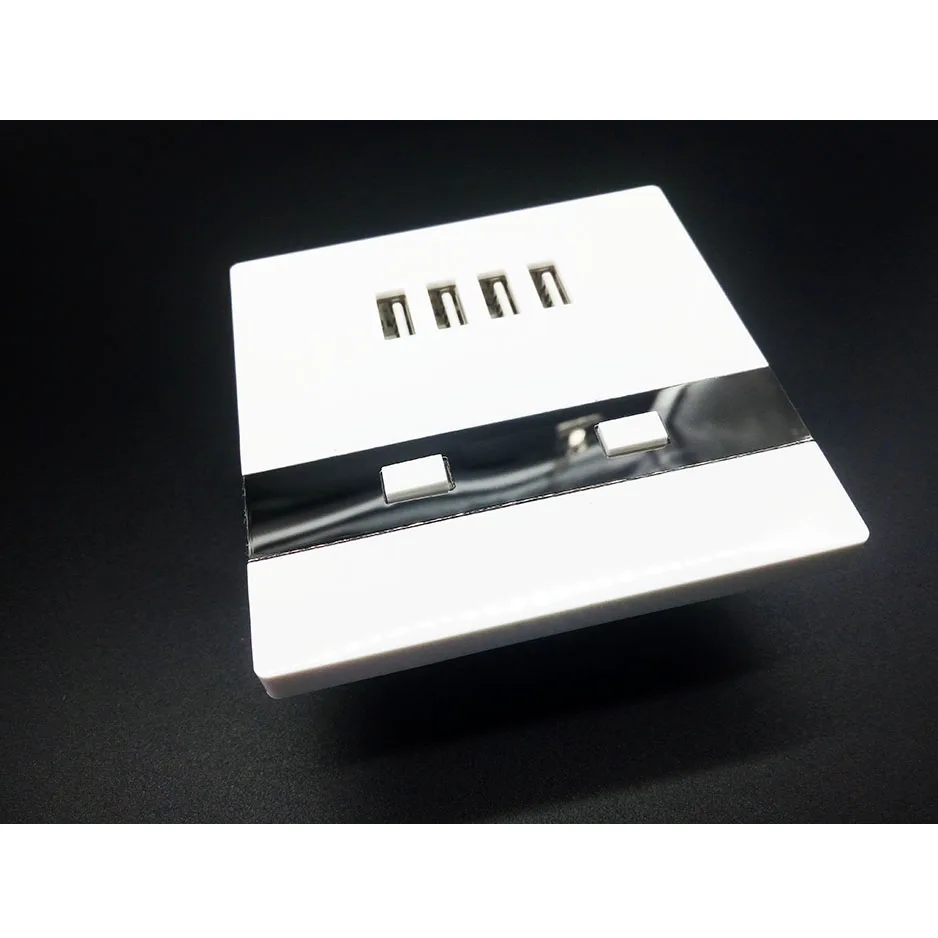 

Free shipping AC 110-250V 5V 3500mA 86 Wall Socket 4 USB Charging Wall Socket Interface Wall Charger Plug Hot Sale