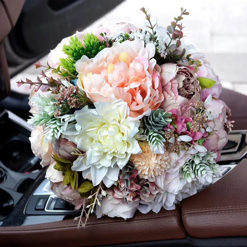 

Wedding Bouquet Peony Bouquet Wedding Flowers Silk Bridal Bouquet