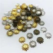 100 шт./лот 18 мм бусины в форме цветка торуса из сплава колпачки для ювелирных изделий Подвески ожерелье Проставка для браслетов бусины для изготовления ювелирных изделий