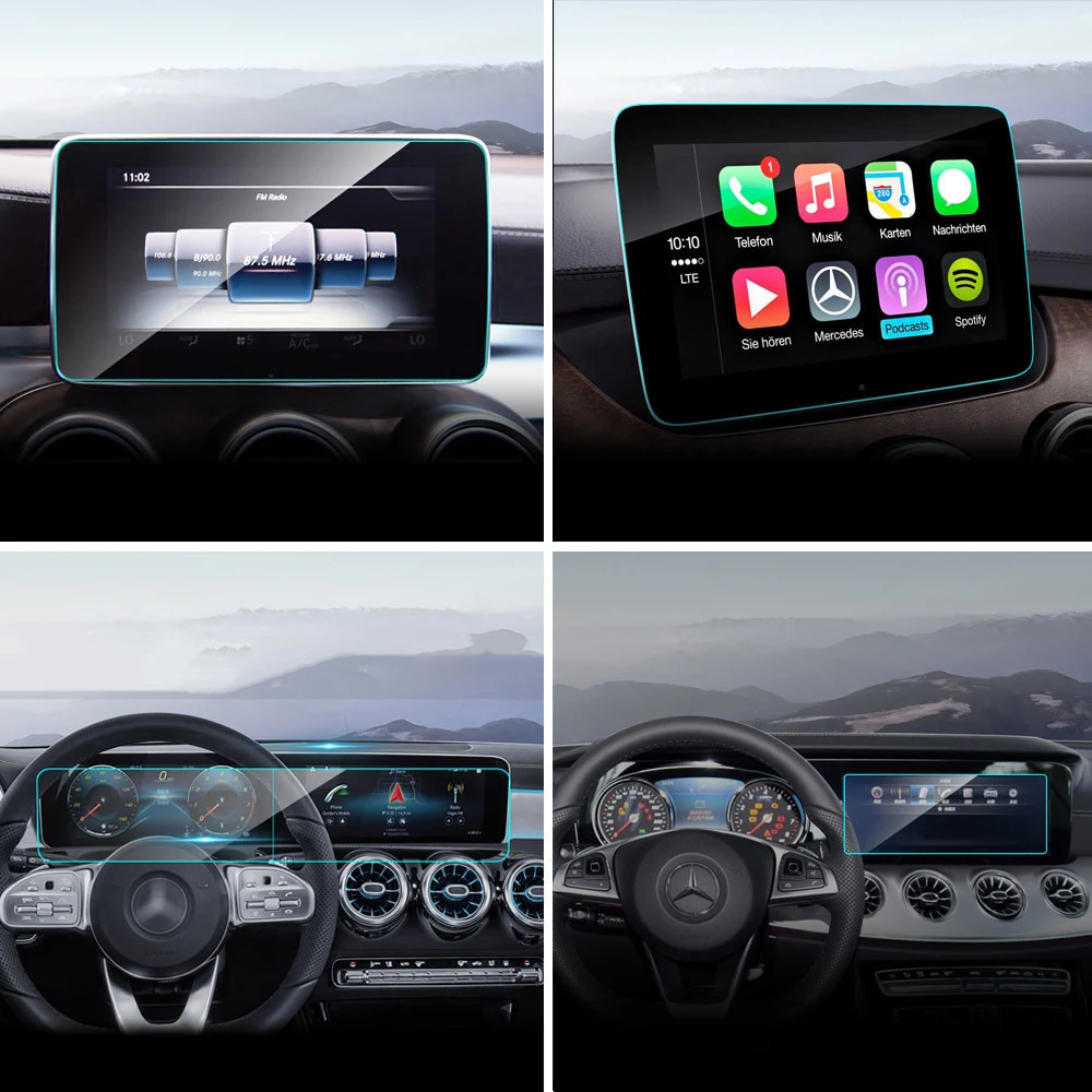 

Car GPS Navigation Screen Protector Film for Mercedes W204 W205 W246 W176 W177 C117 W213 X156 X253 A B C E GLA CLA GLC Class