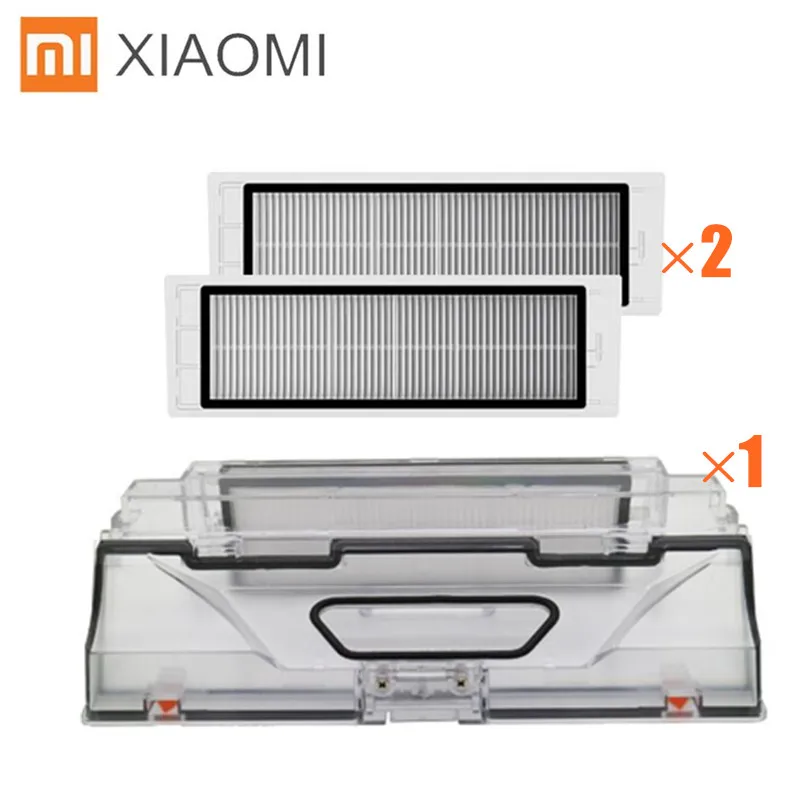 Original XIAOMI MI Robot Vacuum Cleaner Parts Dust Bin Box with HEPA