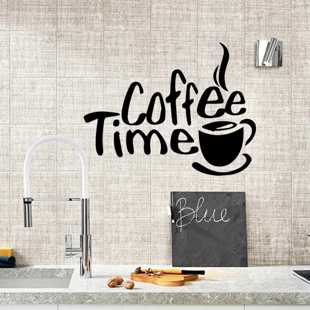 Custom kitchen Wall Stickers For Restaurant Decor pizza Coffee Home Decoration Vinyl Waterproof Wall Art Murals Custom kitchen Wall Stickers For Restaurant Decor pizza Coffee Home Decoration Vinyl Waterproof Wall Art Murals