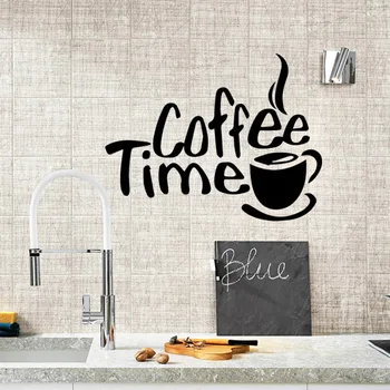 Home Kitchen Wall Sticker For Restaurant Decor Pizza Coffee House Decoration Vinyl Waterproof Wall Art Murals Stickers