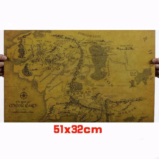 1 pc of kraft paper the lord of the rings middle