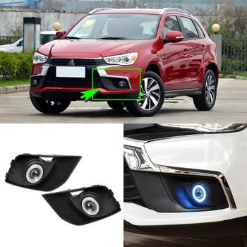 

Ownsun COB Angel Eye Rings Projector Lens Halogen Lamp Source Black Fog Lights Bumper Cover For Mitsubishi ASX 2016-2017