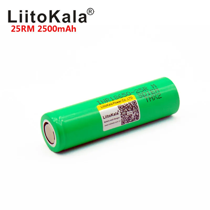 Liitokala 18650 2500 мАч батарея INR18650 25 RM 20A разрядка литиевых батарей