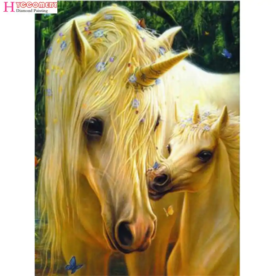 5D Diy алмазная живопись Кот Волк филин член Лебедь Единорог Алмазная вышивка