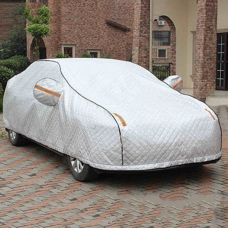 Yika冬プラススーパーフル車カバー付きロックアンチ泥棒防水厚みのケース太陽シェード雪保護車 Full Car Cover Car Coverscar Full Cover Aliexpress