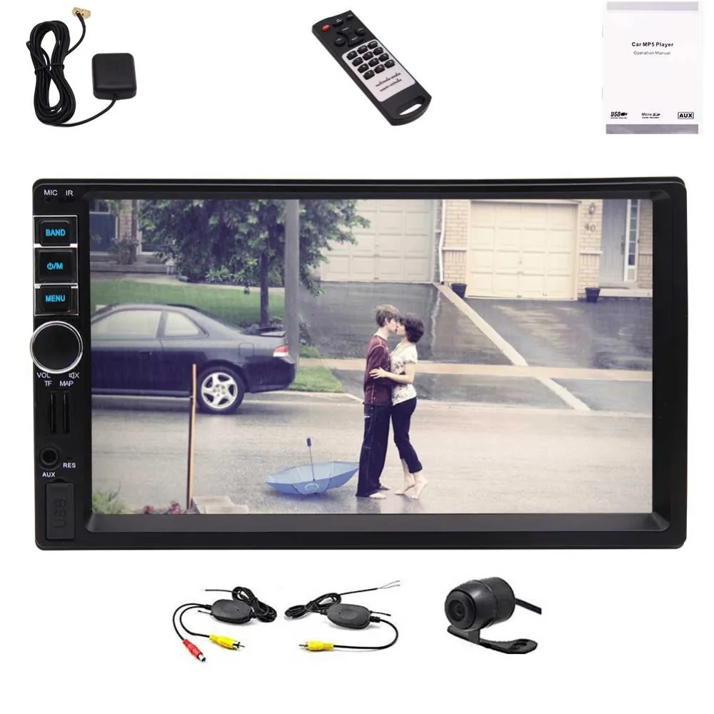 

Touch Screen support Bluetooth Hands-free Music Player USB/SD GPS 8GB Map Card 1080P Video FM RDS In Dash Head Unit Wireless GPS