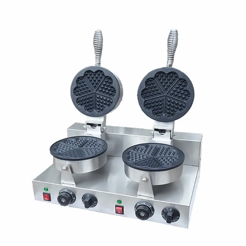 220V/110V Double headed heart shaped waffle machine heart shaped Wo Fu