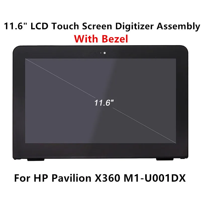 

FTDLCD 11.6" LCD Touch Screen Digitizer Display Assembly with Bezel Repair Laptop For HP Pavilion X360 M1-U series M1-u001dx