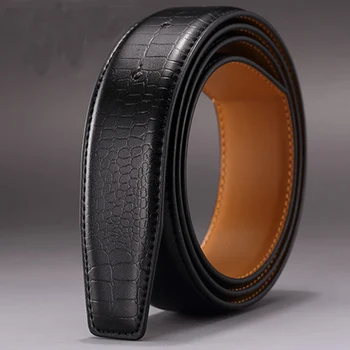 

(No Buckle, Only Belt) Ta-weo Casual Men Leather Belts, 1.3'' Wide, Waistband With Holes