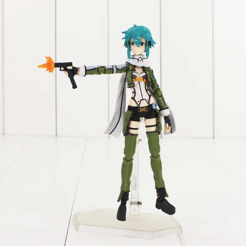 14 см аниме Sword Art Online Asada Shino Sinon Figma ПВХ фигурка Коллекционная модель игрушки