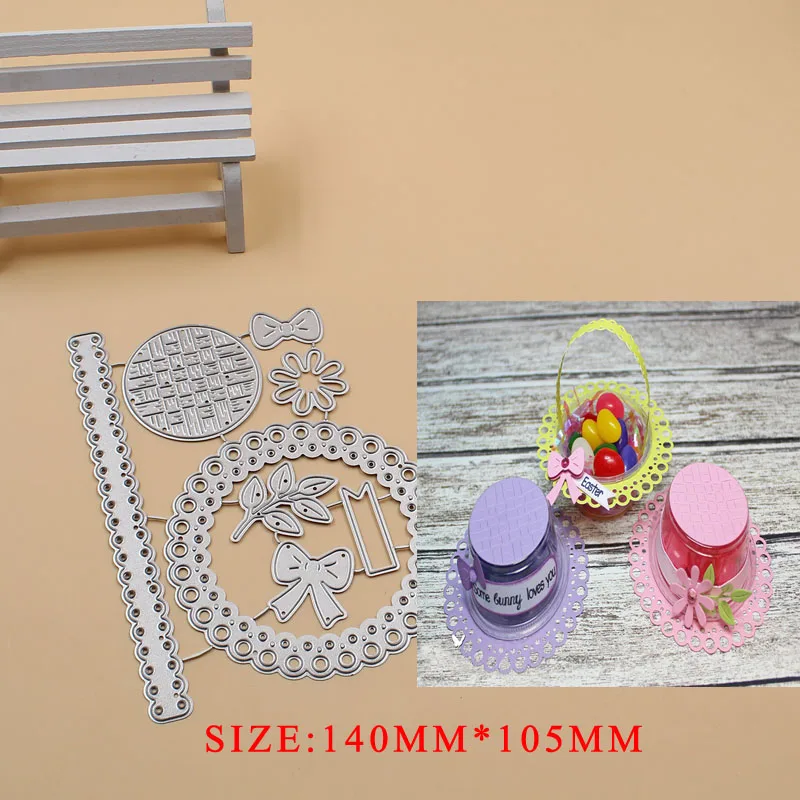 

Flower Basket Decoration Metal Cutting Dies Stencils for DIY Scrapbook Photo Album Paper Card Decorative Craft Embossing Die