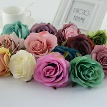 Шелковый цветок качество Роза голова 5 шт. искусственный цветок для дома Свадебное Оформление автомобиля букет невесты Аксессуары декоративный цветок