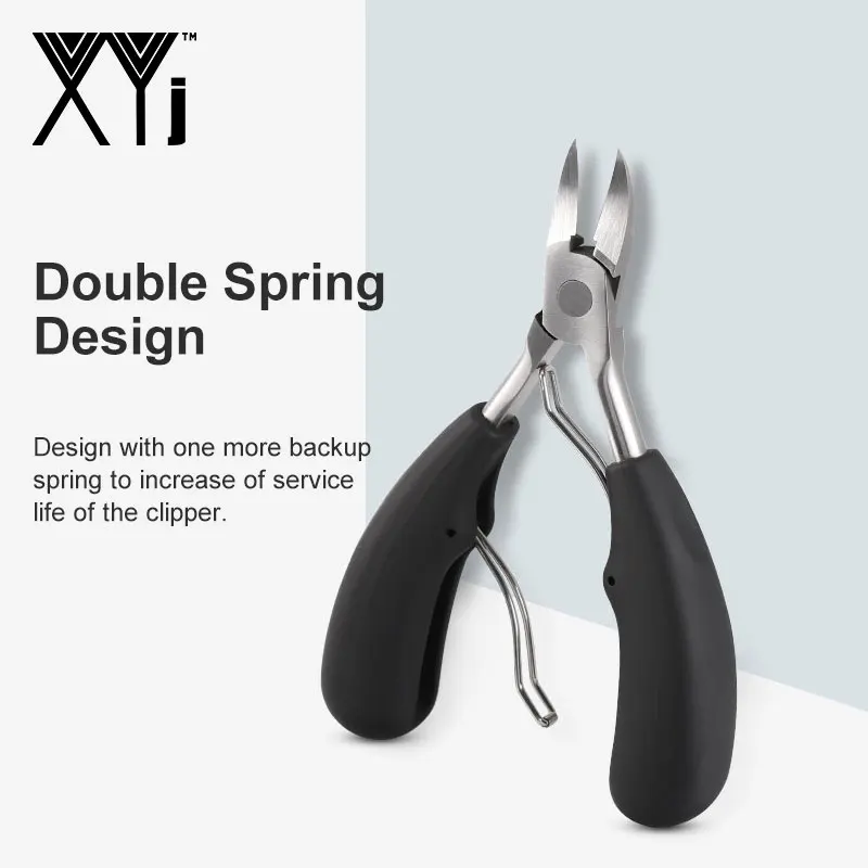 XYj Nail Clipper ABS Ручка двойной весна ног вросшего ногтя атлет ногтей педикюрная пилка