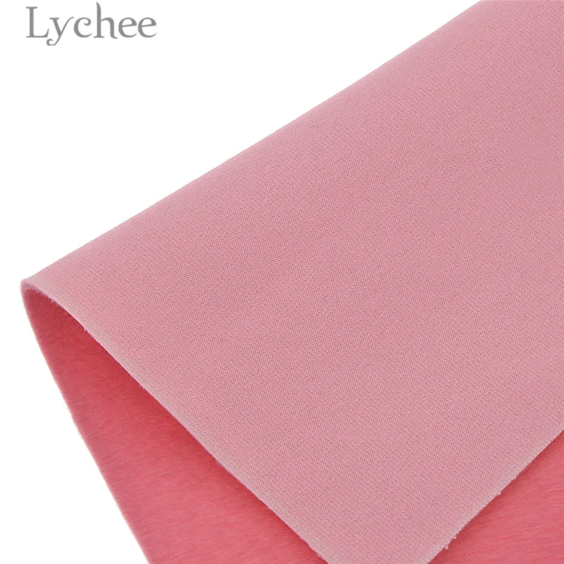 Lychee жизнь 21x29 см A4 мех Флокированный ткань сплошной цвет Синтетическая Кожа DIY ручной работы швейный материал для сумок одежды