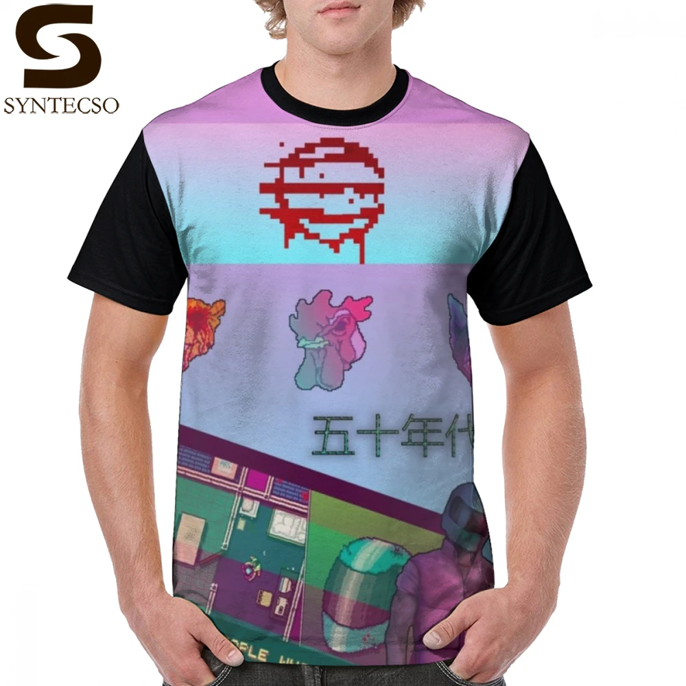 

Hotline Miami T Shirt Hotline Miami Wave Graphic T-Shirt Fashion Printed Graphic Tee Shirt Short Sleeves Funny 4xl Polyester Tshirt