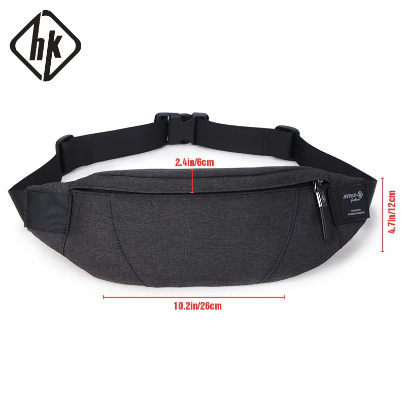 Hk Fanny Pack черная водонепроницаемая сумка на пояс для денег мужской кошелек подростковый дорожный кошелек на пояс Мужские поясные сумки чехол для сигарет для телефона