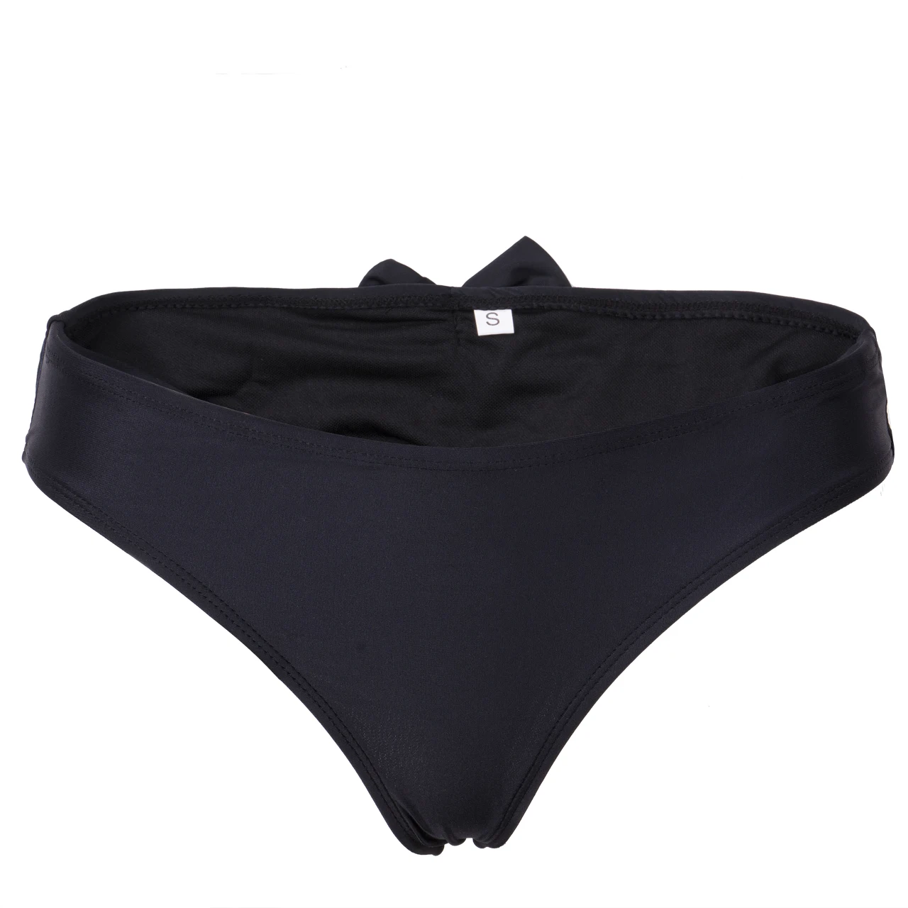 Сексуальные женские трусики бикини с бантиком, треугольные плавки, новинка, размер s-xl - Цвет: Черный