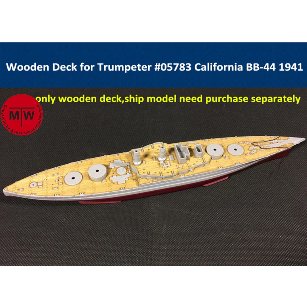 

1/700 весы деревянный колоды для Трубач 05783 ВМС США Калифорния BB-44 1941 комплект модели корабля