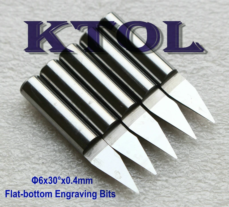

6*0.4MM 30 Angle V Shape CNC Cutter Tungsten Carbide Router Bits for Wood Carving Relief,PCB Milling Cutter CNC Router Bits Set