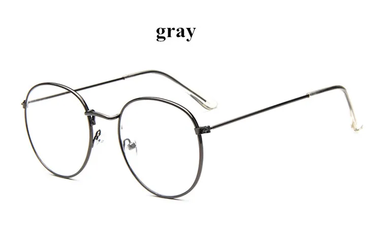 Супер светильник-вес ретро очки оправа полная оправа Золотые очки оправа винтажные очки круглые очки унисекс oculos de grau - Цвет оправы: gray