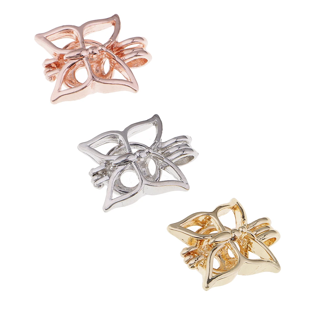 Phenovo 3 Pieces Beads Charms Locket Pendant Settings Blanks Base Jewelry Making Findings for DIY Necklace Accessories Making