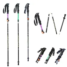 1 шт. телескопическая 4 секции Регулируемая походная Треккинговая тростниковая палка костыль алюминиевый сплав складная трость