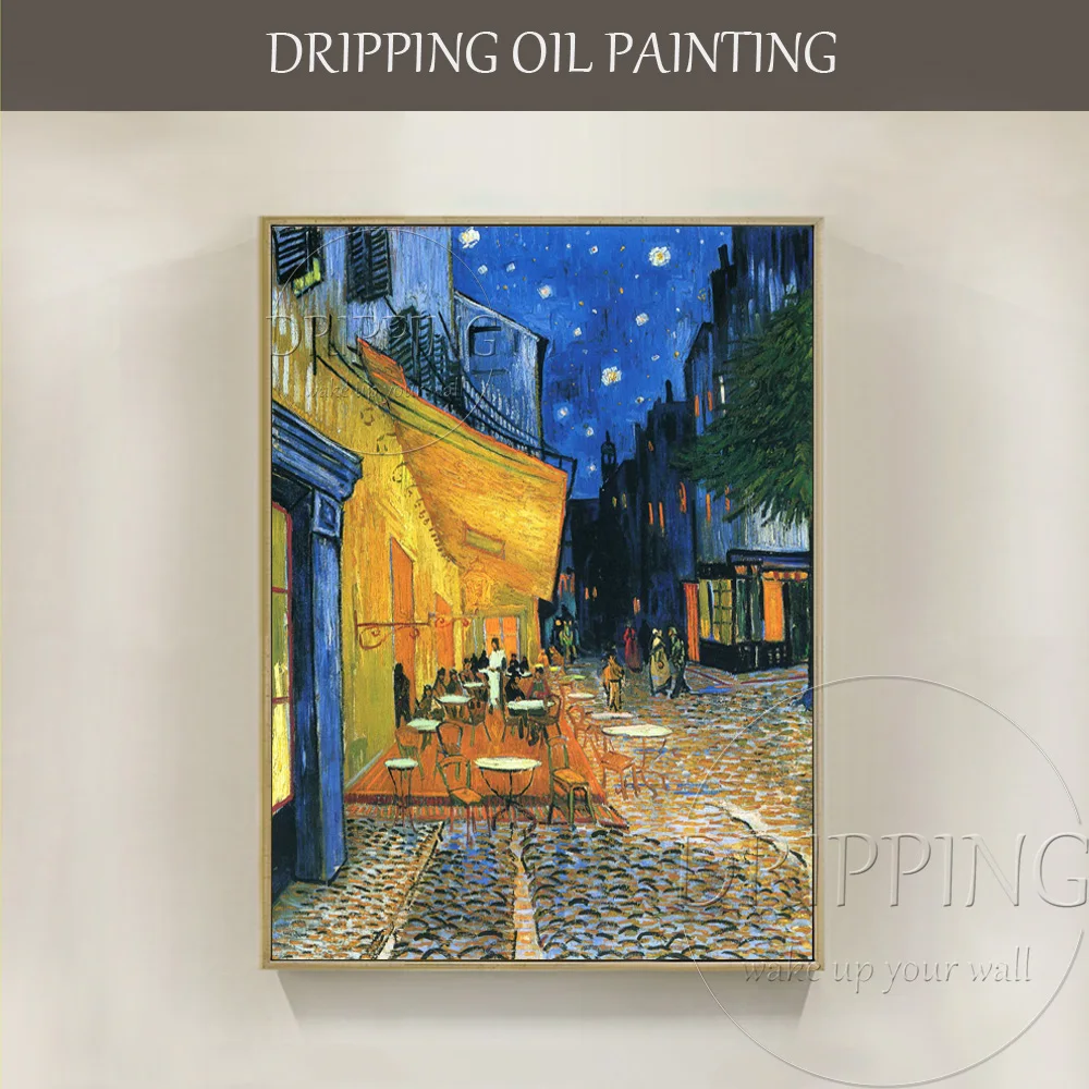 Skilled Artist Hand-painted Van Gogh's Impressionist Landscape Cafe Terrace Place of Forum Arles Oil Painting For Living Room | Дом и сад