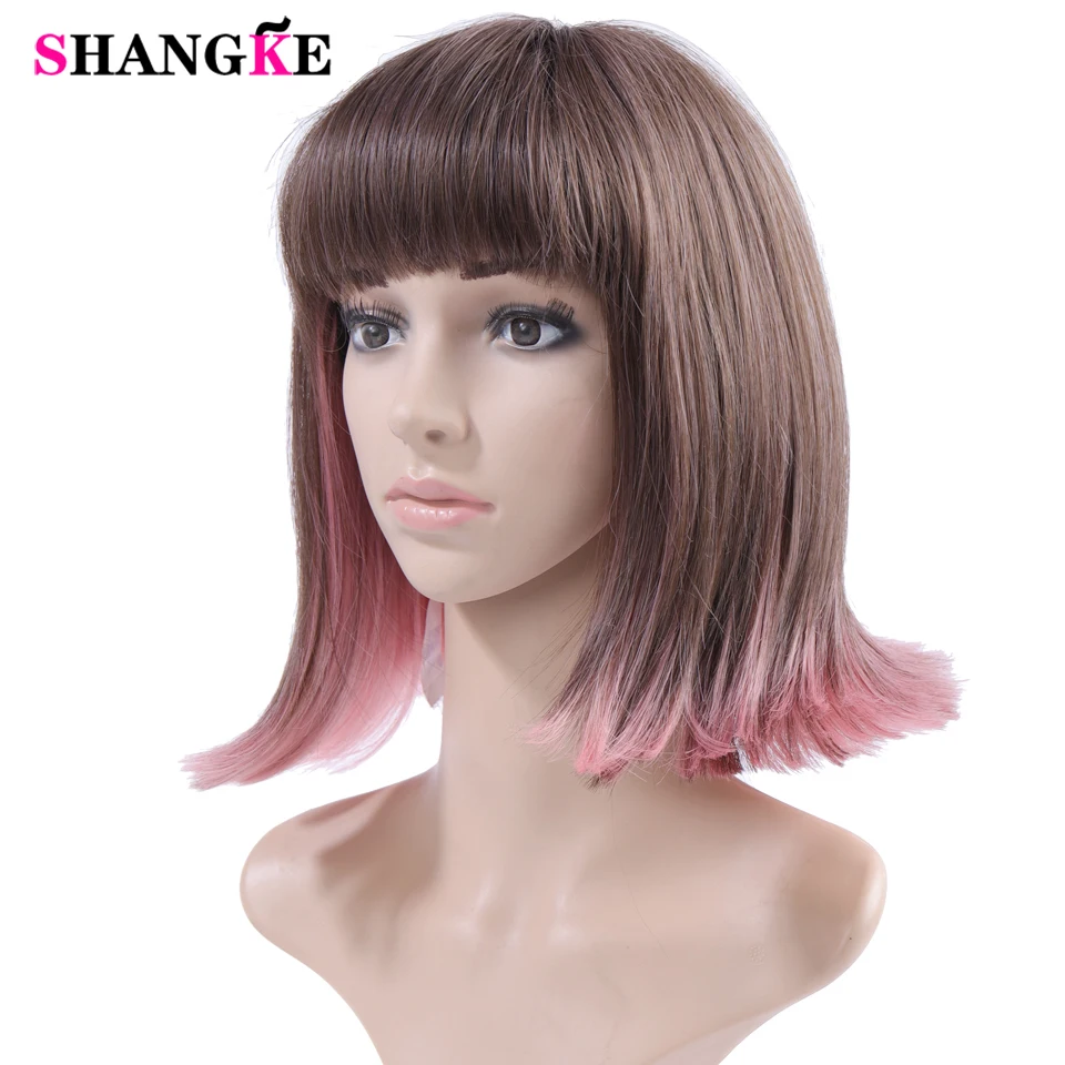 SHANGKE Ombre парик короткий парик-Боб для женщин Ombre косплэй Искусственные парики синтетические термостойкие волос