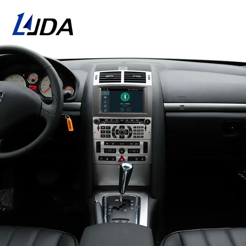 LJDA 1 Din Android 9,1 Car Radio para Peugeot 407, 2004-2010 reproductor Multimedia estéreo Auto GPS de Audio navegación DVD vídeo IPS