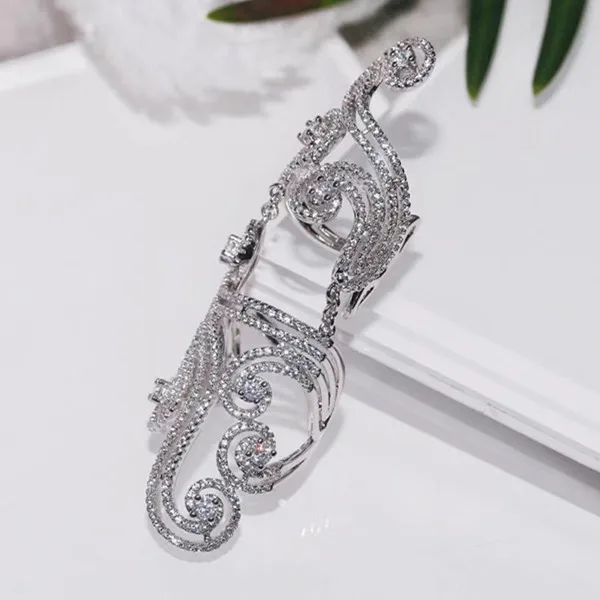 

Designer Fashion 925 Sterling Silver Jewelry 3A Cubic Zirconia Party Adjustable Ring