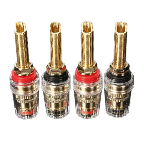 

4x Speaker Terminal Binding Post Connectors Gold-plated banana plug