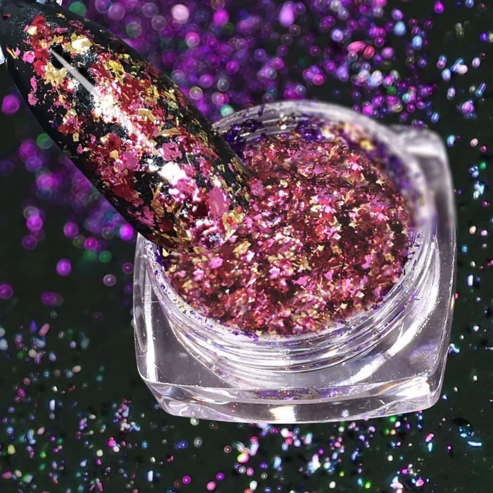 BeautyBigBang блеск для ногтей порошок алюминиевые блестки 0,2 г Bling украшения для ногтей аксессуары украшения Красочный пигмент Dip порошок - Цвет: 11