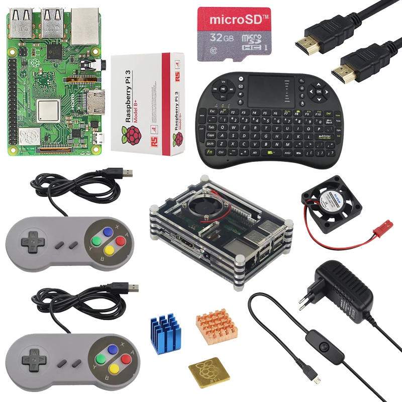 

Original UK Raspberry Pi 3 Model B Plus 1G RAM 1.4GHz Quad-core 64 bit CPU Build-in WiFi&Bluetooth Raspberry Pi 3B+ kit