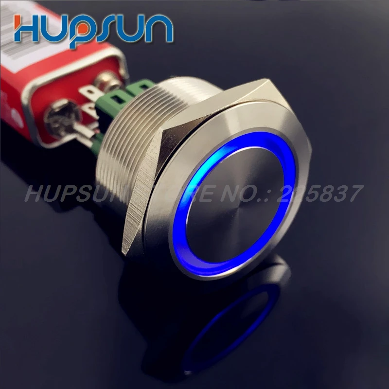 high quality waterproof 5v 12v 30mm stainless steel white momentary