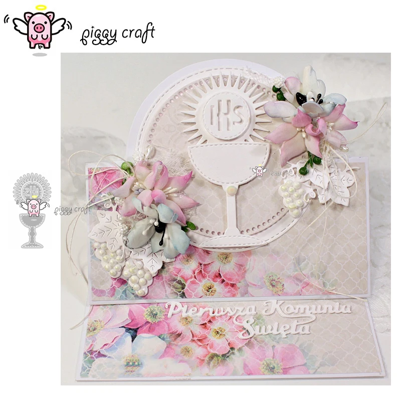 

Piggy Craft metal cutting dies cut die mold Poland IHS Letter Cup Scrapbook paper craft knife mould blade punch stencils dies