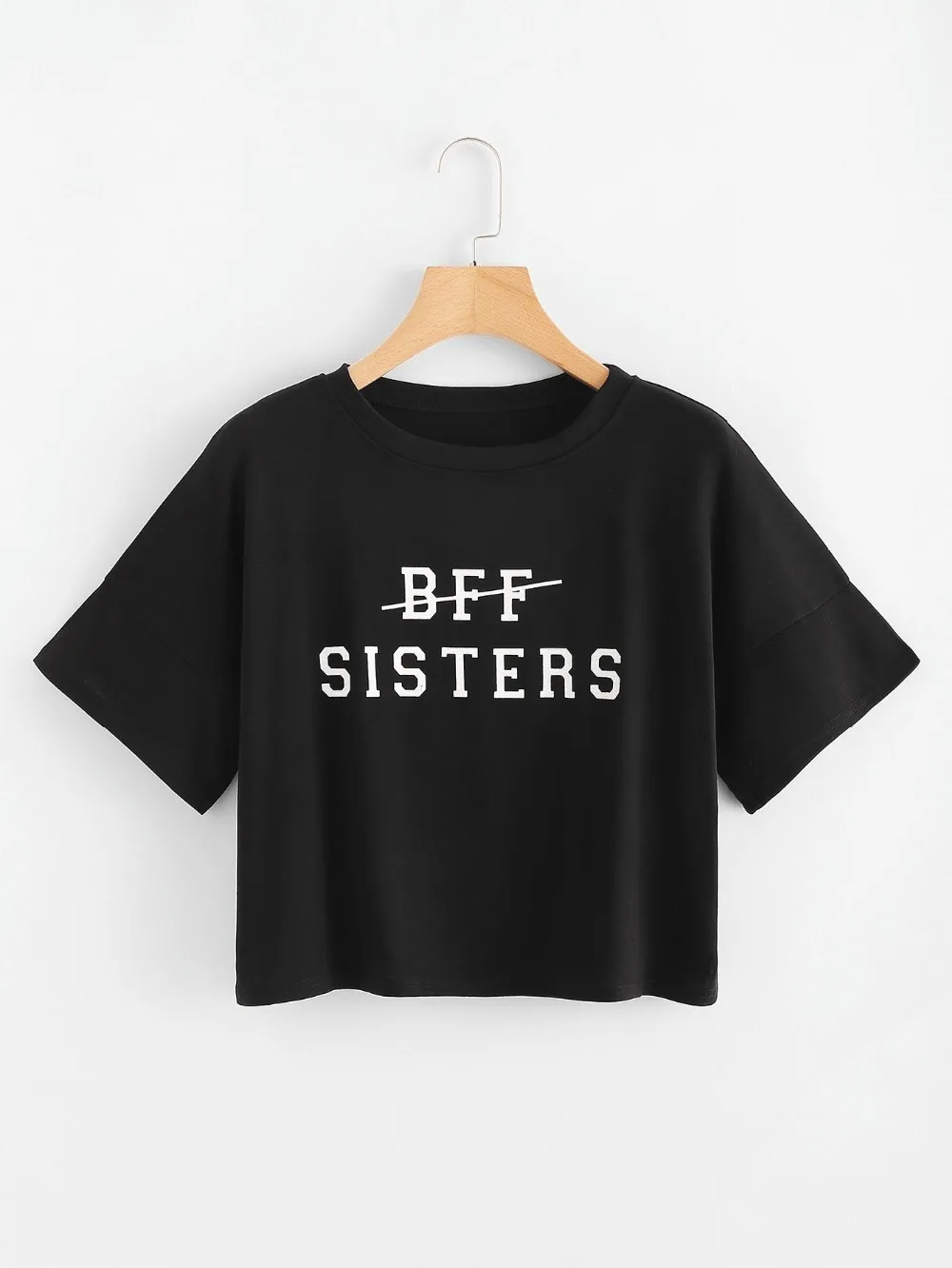 pics Crop Tops For Girls Black bff sisters crop tops black white modern simple style summer cotton girl short tees camisetas tumblr sexy style t shirt goth top