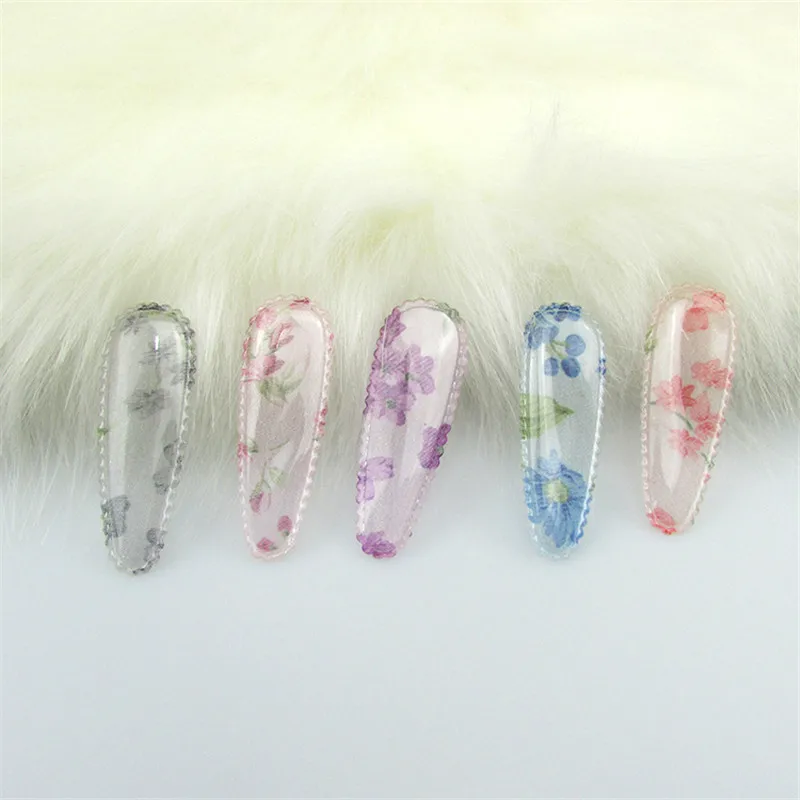 

6*2cm 20pcs/lot BB Hair Clip Cover Padded Appliques for DIY handmade Children Hair Accessories